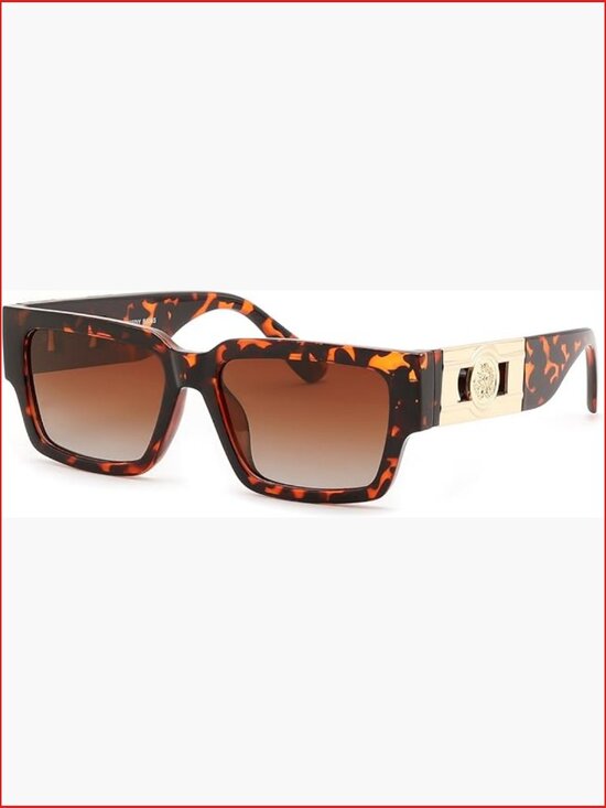 Retro Trendy Rectangle Polarized Sunglasses with UV Protection main image 6